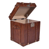 Chartwell Home Jeremiel Aged Cowhide Storage Trunk
