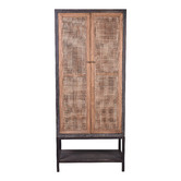 Chartwell Home Seraphiel Oak Wood &amp; Iron Cabinet