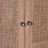 Chartwell Home Seraphiel Oak Wood &amp; Iron Cabinet