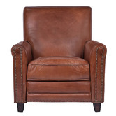 Chartwell Home Jesse Aged Cowhide Leather Recliner Chair