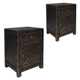 Chartwell Home Dylan Pine Wood Bedside Tables
