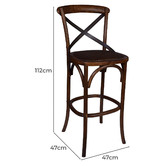 Chartwell Home 76cm Savanah Oak Wood Barstool