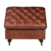 Chartwell Home Paddy Leather Storage Ottoman Bench