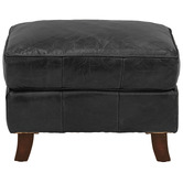 Chartwell Home Curved Leg Inigo Leather Ottoman