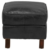 Chartwell Home Curved Leg Inigo Leather Ottoman