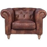 Chartwell Home Cronus Chesterfield Leather Armchair
