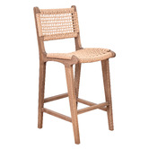 Chartwell Home 65cm Margarid Oak Wood Counter Stool