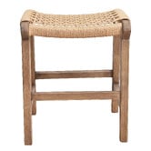 Chartwell Home Margarid Recycled Oak Wood Ottoman Stool
