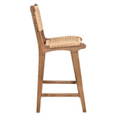 Chartwell Home 65cm Margarid Oak Wood Counter Stool