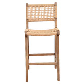 Chartwell Home 65cm Margarid Oak Wood Counter Stool