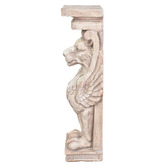 Chartwell Home Tyche Console Top &amp; Claesson Lion Pillar Sculpture Set