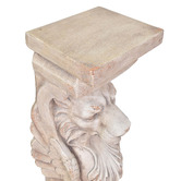Chartwell Home Tyche Console Top &amp; Claesson Lion Pillar Sculpture Set