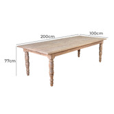 Chartwell Home Jayla Reclaimed Elm Wood Dining Table