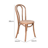 Chartwell Home Ninfa Reclaimed Oak Wood Dining Chairs