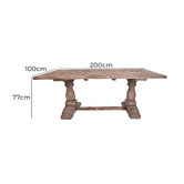 Chartwell Home Tamerlan Reclaimed Elm Wood Dining Table