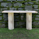 Chartwell Home Tyche Console Top &amp; Boone Pillar Sculpture Set