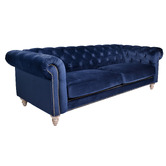 Chartwell Home Victoria Chesterfield 3 Seater Velvet Sofa