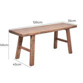 Chartwell Home Vivas Reclaimed Elm Wood Bedroom Bench