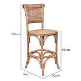 Chartwell Home 66cm Steve Reclaimed Oak Wood Bar Stool
