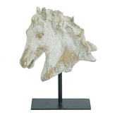 Chartwell Home Isaac Horse Head on Iron Base Statue