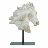 Chartwell Home Isaac Horse Head on Iron Base Statue