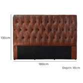 Chartwell Home Lochlan Genuine Leather King Bedhead