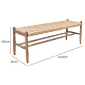 Chartwell Home Blackwell Recycled Oak Wood Dining Bench