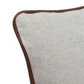 Chartwell Home Raees Genuine Leather &amp; Linen Cushion