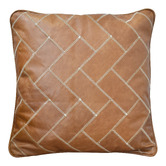 Chartwell Home Raees Genuine Leather &amp; Linen Cushion