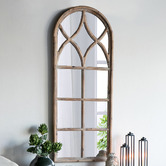 Chartwell Home Fresno Arched Fir Wood Wall Mirror