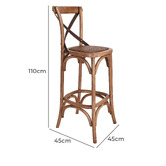 Chartwell Home 76cm Demeter Oak Wood Barstool
