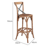 Chartwell Home 76cm Demeter Oak Wood Barstool