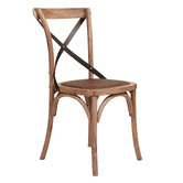 Chartwell Home Cross Back Oak Wood Dining Chairs