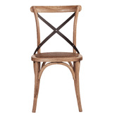 Chartwell Home Cross Back Oak Wood Dining Chairs