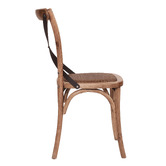 Chartwell Home Cross Back Oak Wood Dining Chairs