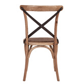 Chartwell Home Cross Back Oak Wood Dining Chairs