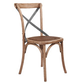 Chartwell Home Cross Back Oak Wood Dining Chairs