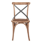 Chartwell Home Cross Back Oak Wood Dining Chairs