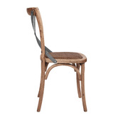 Chartwell Home Cross Back Oak Wood Dining Chairs
