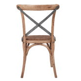 Chartwell Home Cross Back Oak Wood Dining Chairs