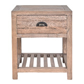 Chartwell Home Pierce Reclaimed Oak Wood Side Table