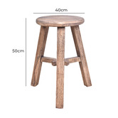 Chartwell Home 50cm Vivas Reclaimed Elm Wood Counter Stool