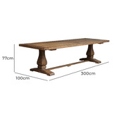 Chartwell Home Rivas Reclaimed Elm Wood Dining Table