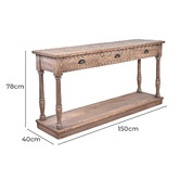 Chartwell Home Sana Reclaimed Elm Wood Console Table