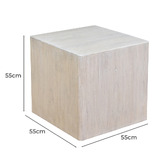 Chartwell Home Mathis Recycled Elm Wood Side Table