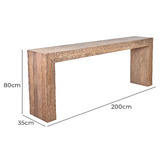 Chartwell Home Abigale Reclaimed Elm Wood Console Table