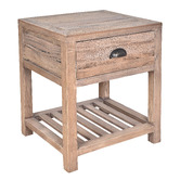 Chartwell Home Pierce Reclaimed Oak Wood Side Table