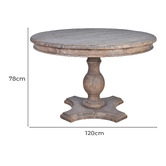 Chartwell Home Nalia Recycled Elm Wood Dining Table