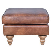 Chartwell Home Venigni Cowhide Leather Ottoman
