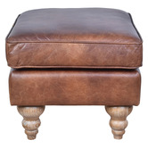 Chartwell Home Venigni Cowhide Leather Ottoman